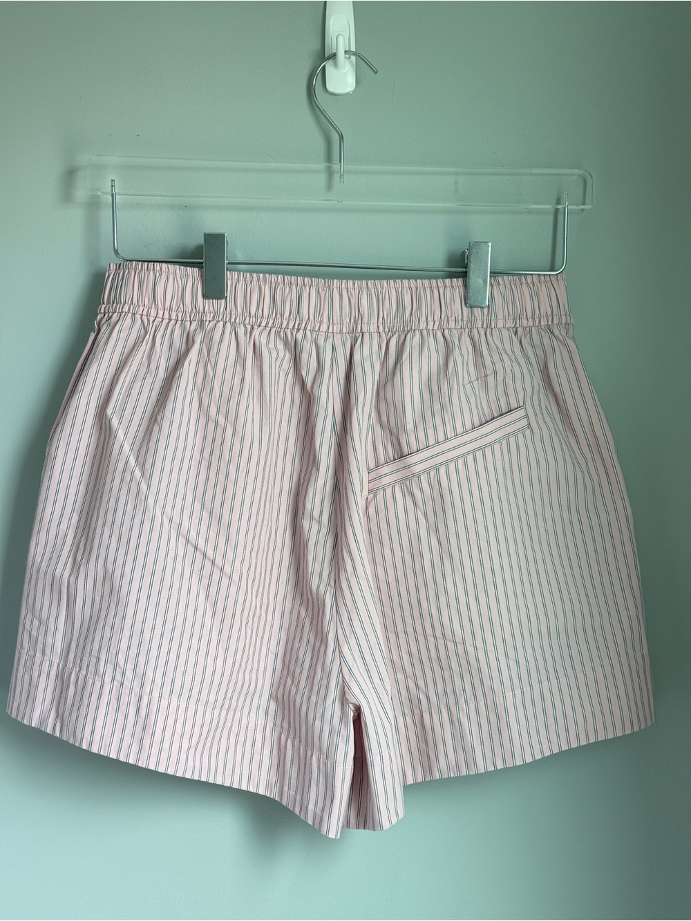 GANNI Pink Striped Elasticated Organic Cotton Boxer Shorts Size Small/4 NWOT new - Picture 5 of 8